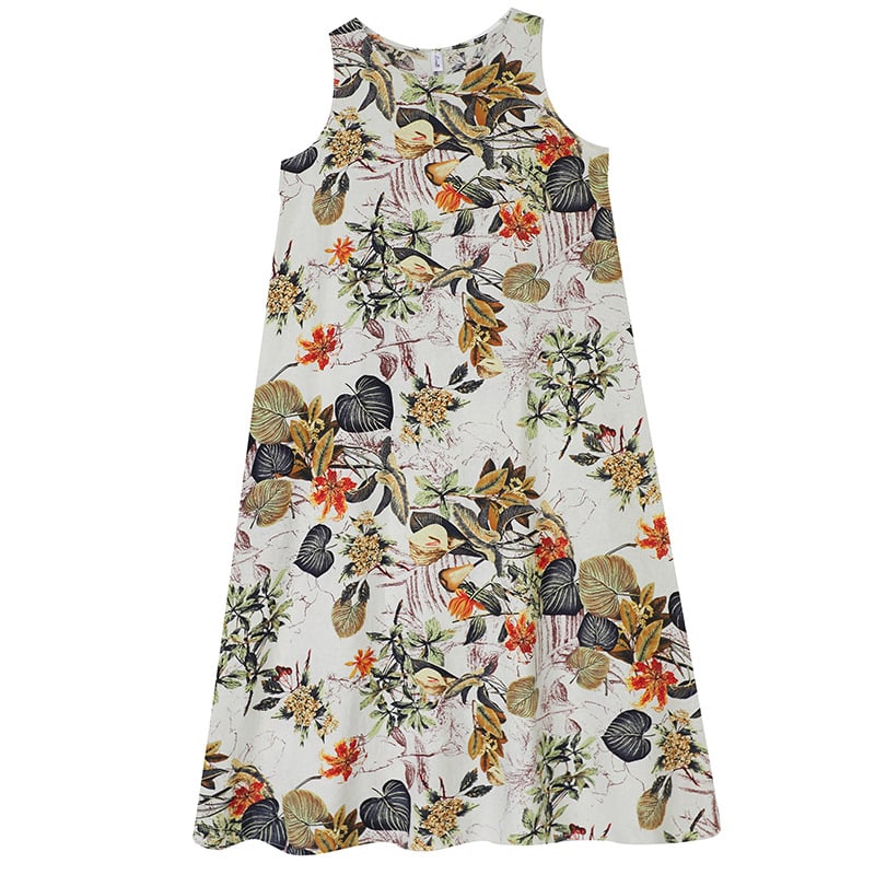 The Linen Cotton Sleeveless Dress