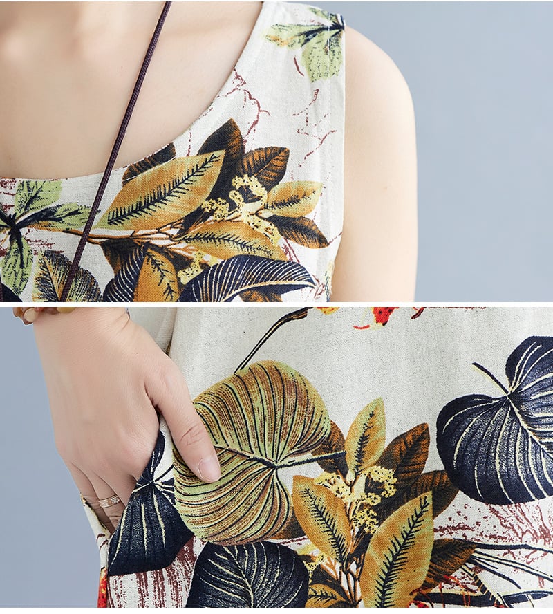 The Linen Cotton Sleeveless Dress