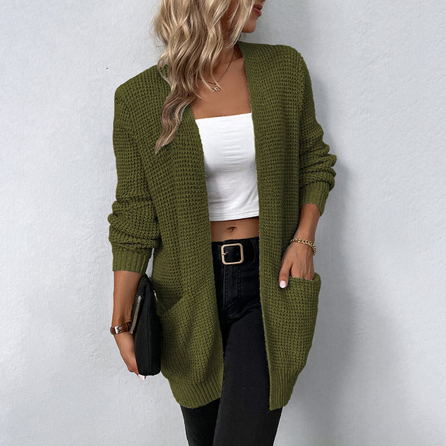 Ladies' Pocketed Knit Cardigan