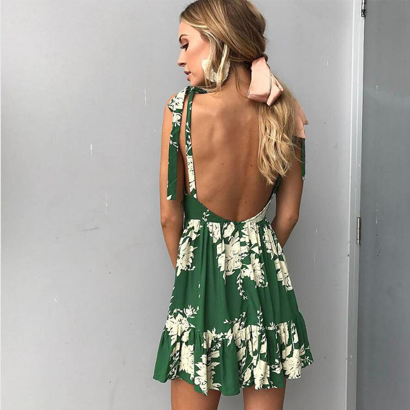 The Floral V-Neck Mini Dress