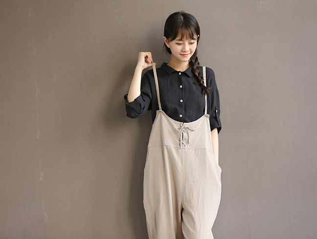 The Relaxed Linen Overalls