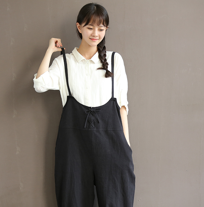 The Relaxed Linen Overalls
